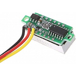 0.28inch 0-100V Three Wire DC Mini LED Display Voltmeter - Red