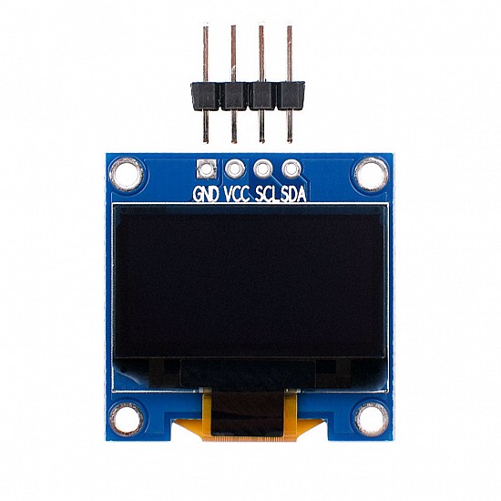 0.96 Inch I2C/IIC 4pin OLED Display Module (Yellow + Blue) Without Soldered Pin