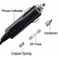 1.5M 1A DC 12V Car Charger Power Adapter