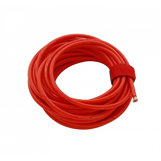 10AWG High Quality Red Silicon Wire - 1Meter