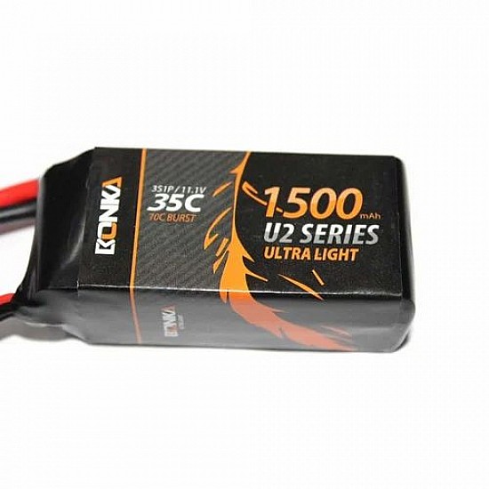 11.1V 1500mAh 35C 3S1P Bonka Lipo Battery - High Quality