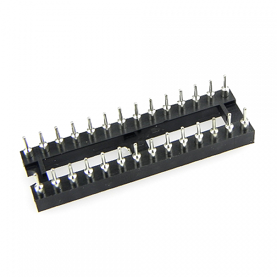 28 Pin Narrow Machine tooled IC Socket (Round IC Base)