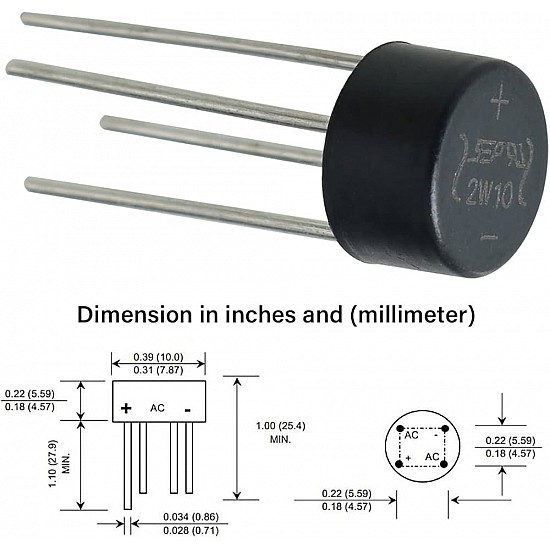 2W10 Rectifier Bridge