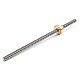 300mm Trapezoidal Lead Screw 8mm Thread 2mm Pitch Lead Screw with Copper Nut