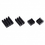 4 in 1 Black Aluminum Heatsink for Raspberry Pi 4B