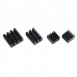 4 in 1 Black Aluminum Heatsink for Raspberry Pi 4B