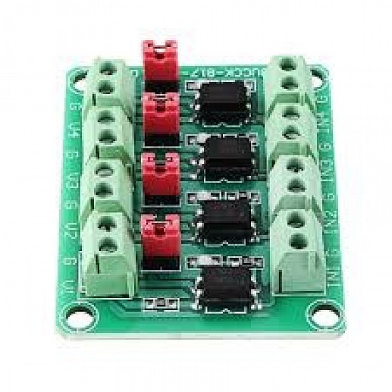 4 Channel Optocoupler Isolation Board Voltage Control Switching Module