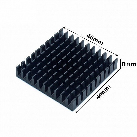 40x40mm Black Aluminum Heatsink Radiator Cooler