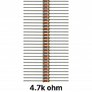 50 piece of 4.7k (4k7) ohm Resistor