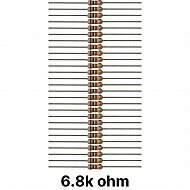 50 piece of 6.8k (6k8) ohm Resistor