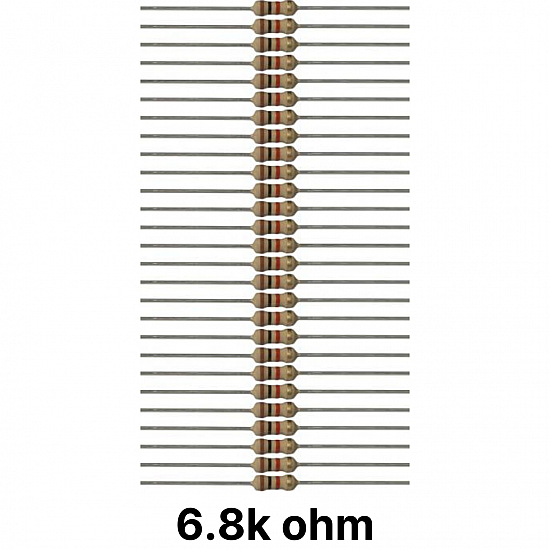 50 piece of 6.8k (6k8) ohm Resistor