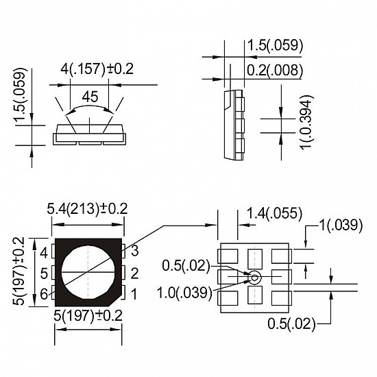 5050 Green SMD LED