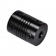 5mm X 5mm Black Aluminum Flexible Shaft Coupling