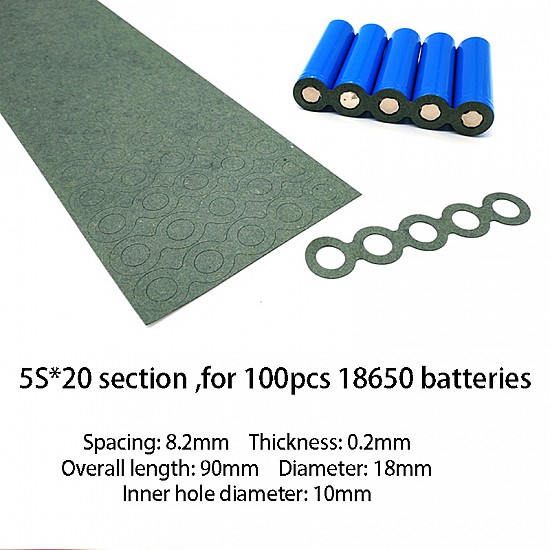 5S 18650 Battery Hollow Insulating Gasket