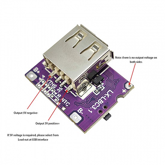 5V to 2.4V 3A Lithium Battery Charging Boosting Module