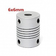 6mm X 6mm Aluminum Flexible Shaft Coupling 