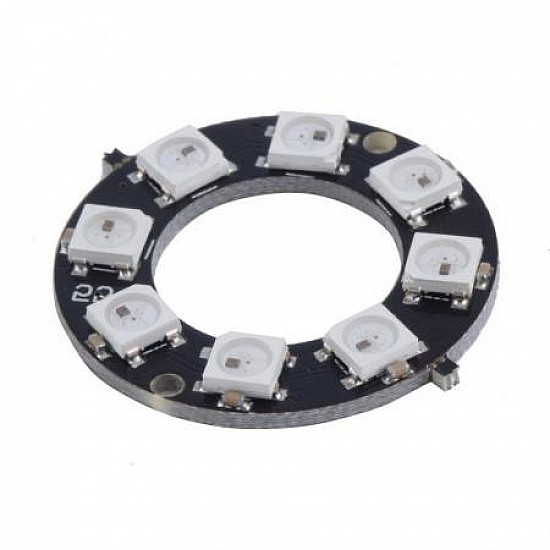 8 Bit WS2812 5050 RGB LED Built-in Full Color Driving Lights Circular Development Board