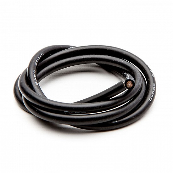 8AWG High Quality Black Silicon Wire - 1Meter