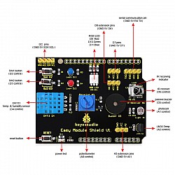 9IN1 Multifunction Arduino Shield DHT11/LM35/Buzzer/Humidity/Ir Receiver/Potentiometer/LED/Switch/LDR