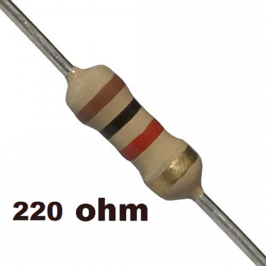 220 ohm Resistor - Resistors - Core Electronics