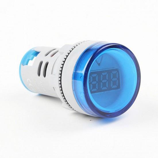 AD16 AC60-500V Mini LED Digital Display Voltmeter Indicator - Blue