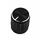 Black Aluminum Alloy Potentiometer Knob Cap