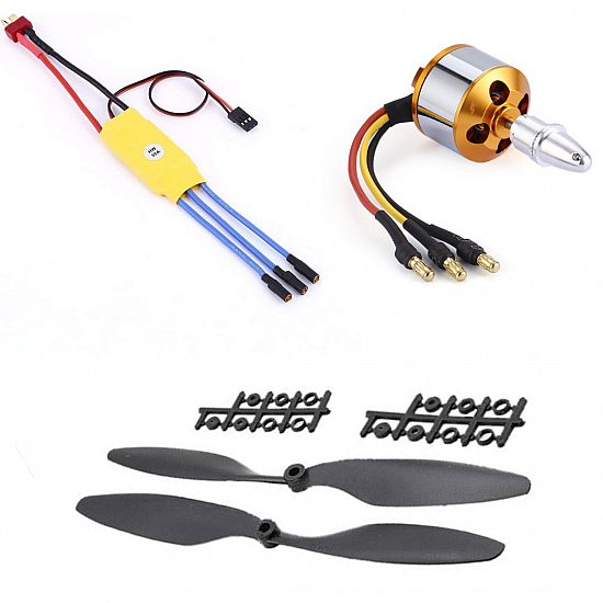 Combo of 1000KV Brushless Motor + 30A ESC + 1045 Propeller Pair