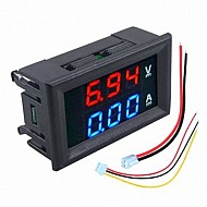  DC0-100V 50A LED DC DUAL Display Digital Ammeter