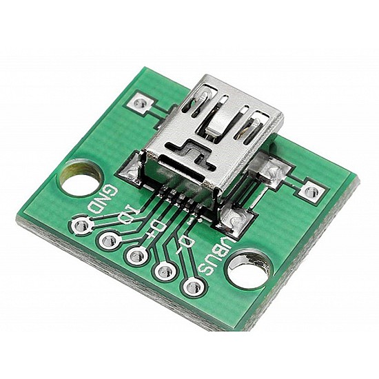 Female Micro USB Type-B to Dip Mini 5P Plug Adapter Board