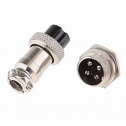 M12/GX12 4 Pin Male-Female Aviation Plug Connector