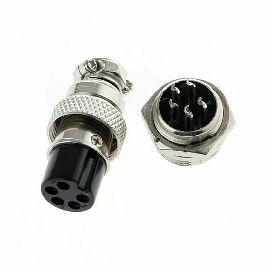 GX16 5-Pin Circular Aviation Socket Plug Male and Female Panel Connector