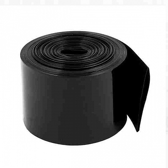 48mm 1-Meter PVC Heat Shrink Sleeve Black for Lithium Cell Pack