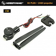 Hobbywing XRotor X6 Plus 150KV Brushless Motor and 2480 Folding Propeller Combo Kit - CW