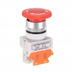 LAY37 01ZS 1 Normally Closed Self-Locking 30mm Mushroom Head Emergency Stop Switch