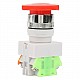 LAY37 01ZS 1 Open & 1 Closed Self-Locking 22mm Mushroom Head Emergency Stop Switch