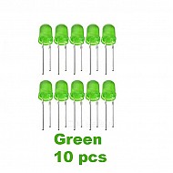 Green LED 5mm Pack Of 10  (Light Emitting Diod)