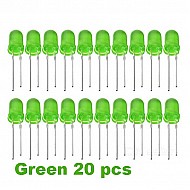 Green LED 5mm Pack Of 20  (Light Emitting Diod)