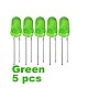 Green LED 5mm Pack Of 5  (Light Emitting Diod) - Other -