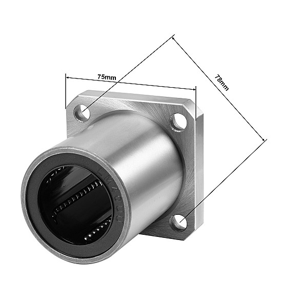 LMK40UU 40mm Square Flange Linear Motion Bearing