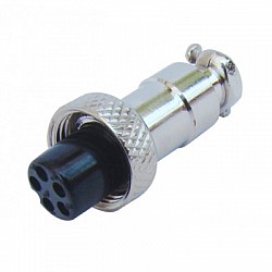 M12/GX12 4 Pin Female Aviation Plug Connector