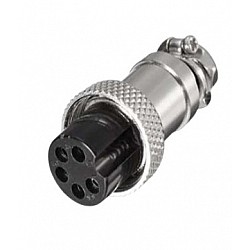 M12/GX12 5 Pin Female Aviation Plug Connector