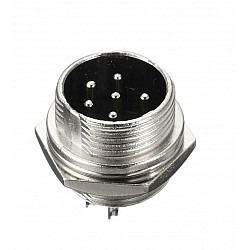 M12/GX12 6 Pin Male Aviation Plug Connector