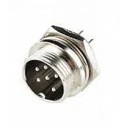 M12/GX12 6 Pin Male Aviation Plug Connector