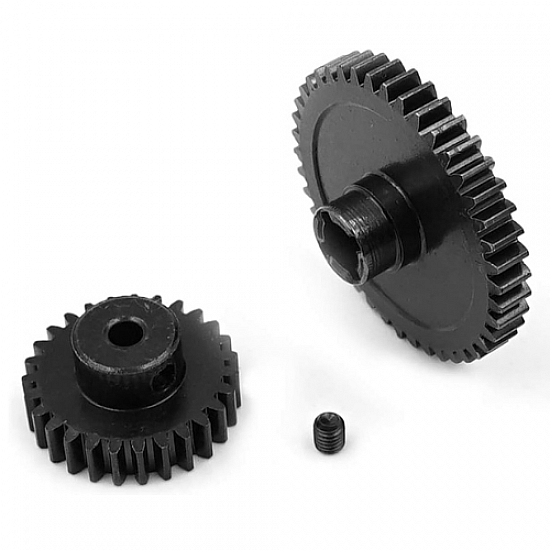 Metal Diff Main Gear 42T + Motor Gear 27T WLtoys A959-B 1:18