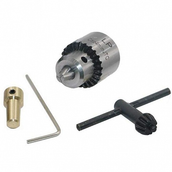 Mini Electric Drill Chuck 0.3-4mm JTO Taper Mounted Lathe PCB Drill Press for Motor Shaft Connecting Rod