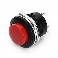 R13-507 16MM 2 Pin Self-Reset Round Cap Push Button Switch - Red