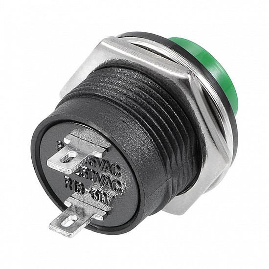 R13-507  Self-reset Button Switch |16MM | Green