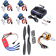 RC Aeroplane Kit ( Motor + ESC + Propeller  + Servo + TX-RX)