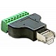 RJ45 Male to 8 Pin Screw Terminal Adaptor