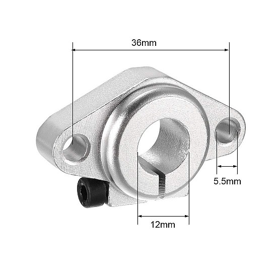 SHF12 12mm Horizontal Linear Rail Shaft Bracket for 3D Printers